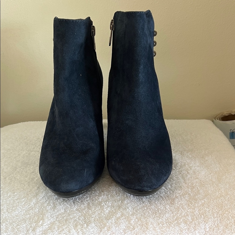 Women's BlueSuede Ankle Boots by Anne Klein